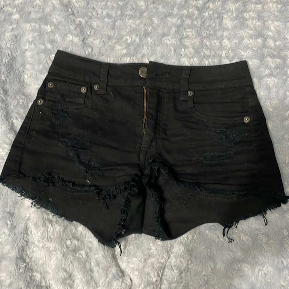 American Eagle Black Jean Shorts